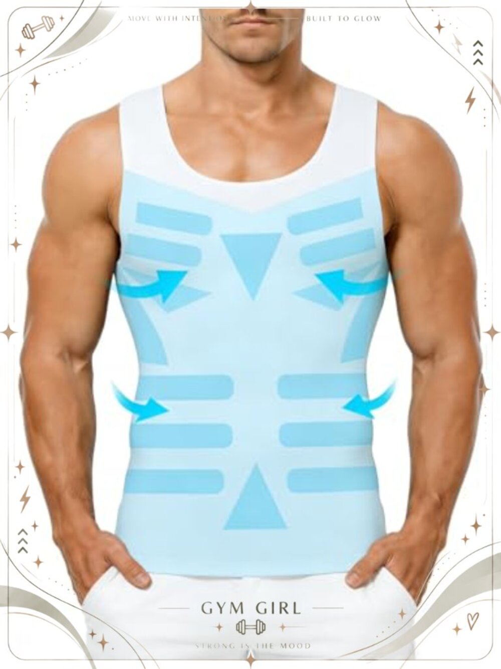 Men's Compression Tank Top Sleeveless Slimming Body Shaper Undershirt